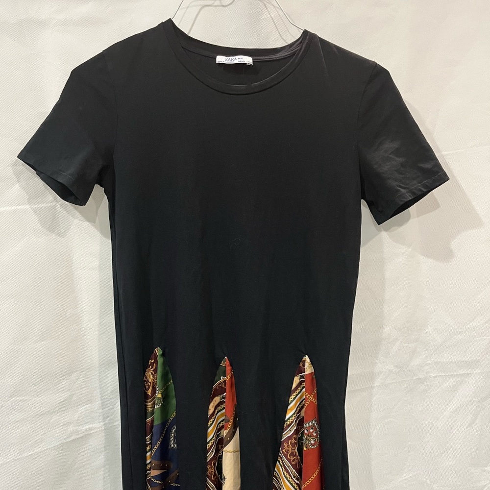 Zara Tee Shirt Flare Print Dress